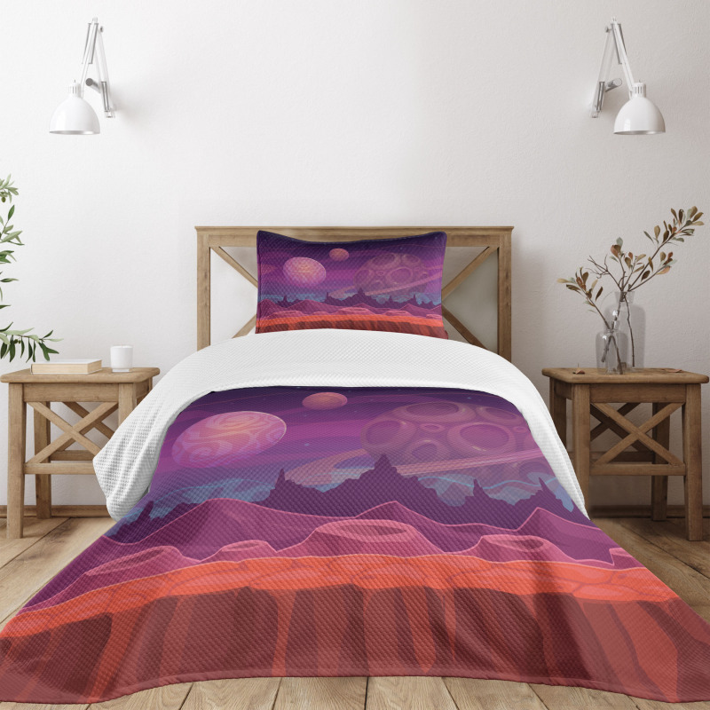 Alien Dreamy Landscape Bedspread Set