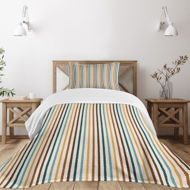 Geometric Scribbles Bedspread Set