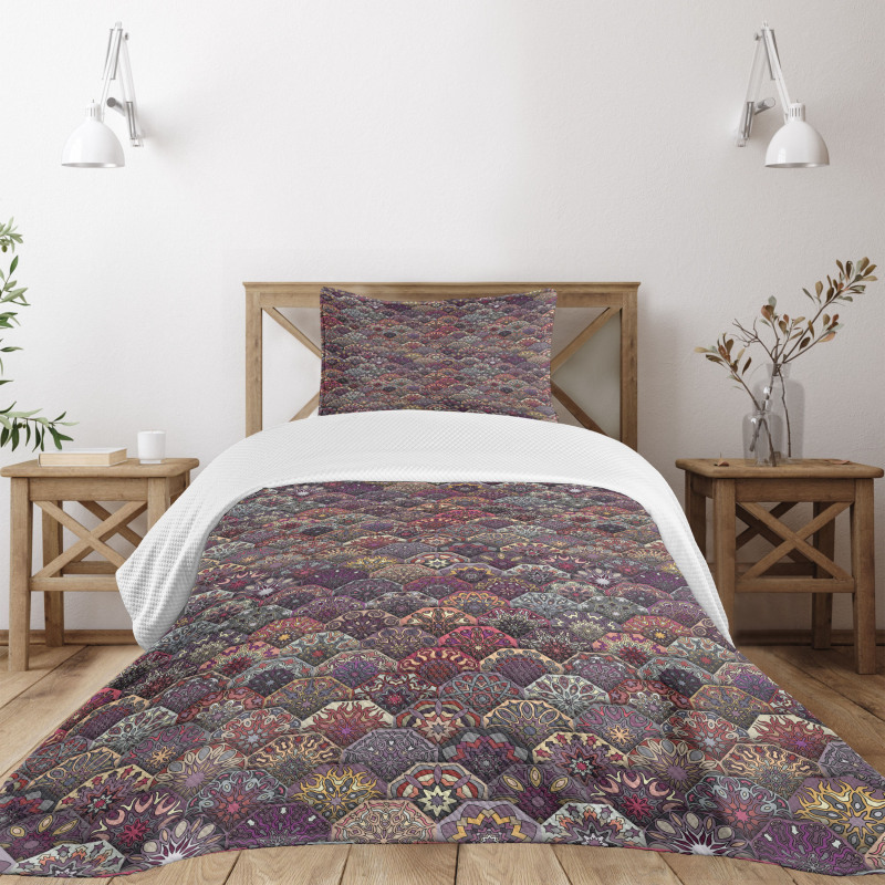 Retro Ornate Mandala Bedspread Set