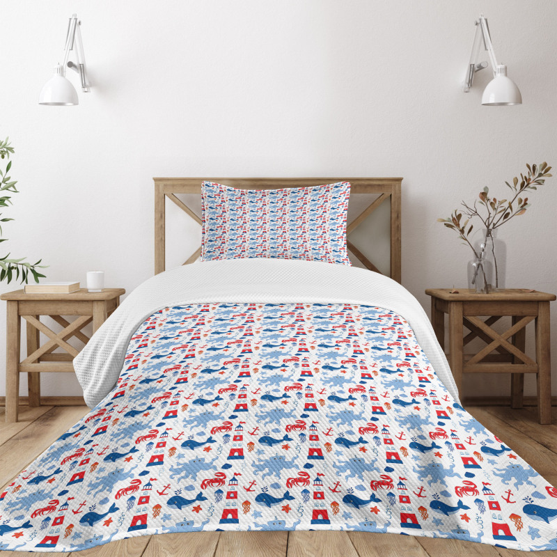 Animal Pattern Shell Bedspread Set