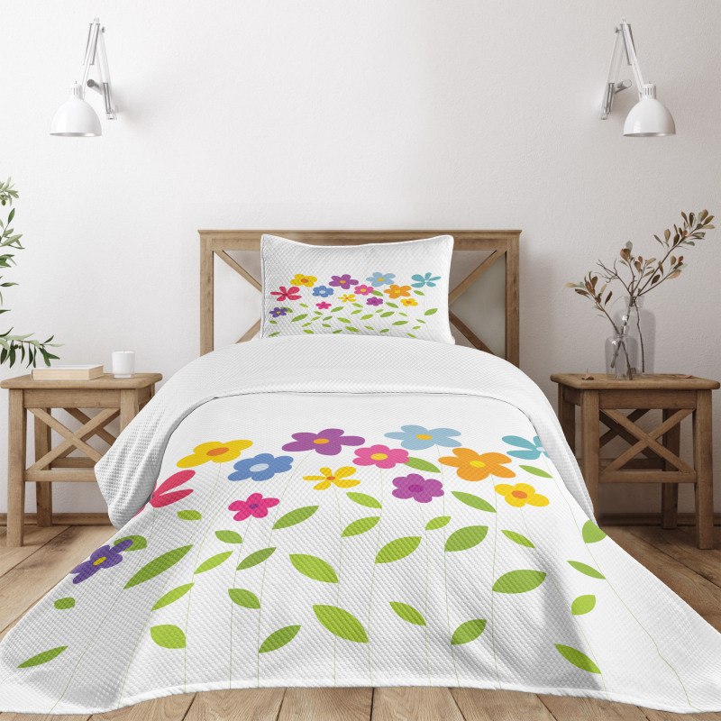 Colorful Foliage Bedspread Set