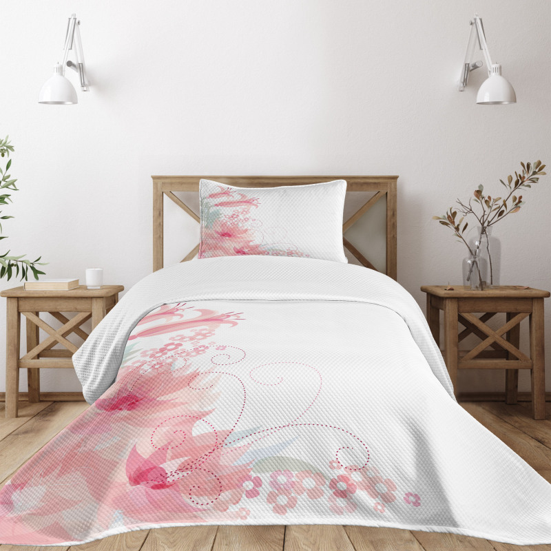 Romance Watercolor Bedspread Set