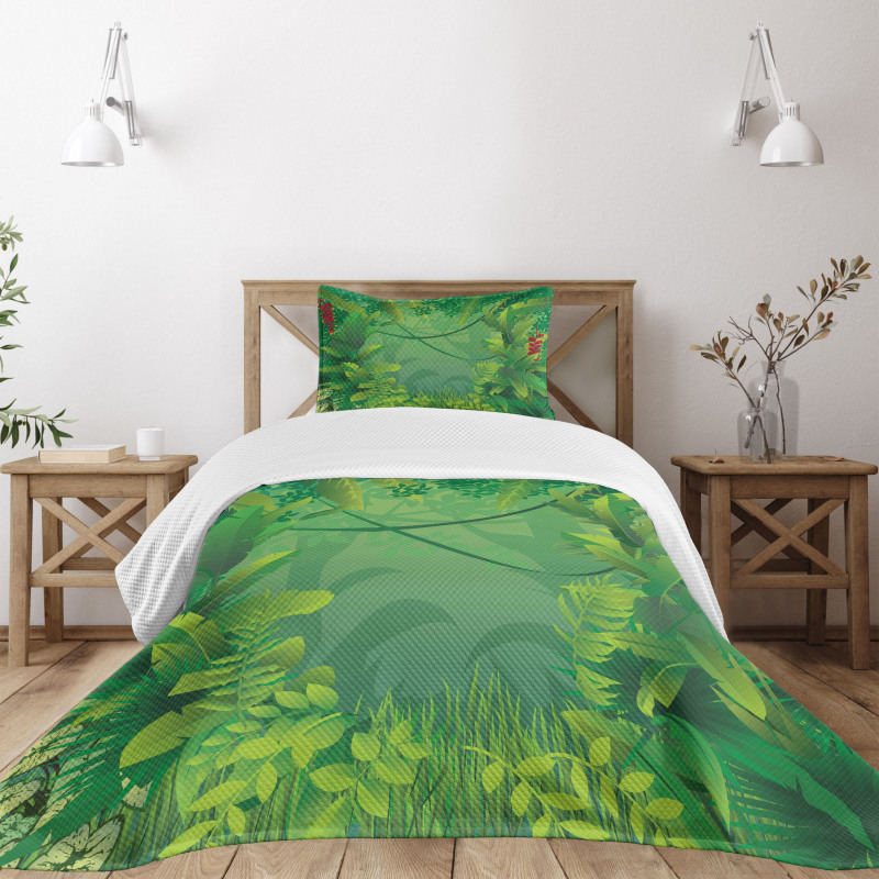 Hawaiian Rainforest Bedspread Set