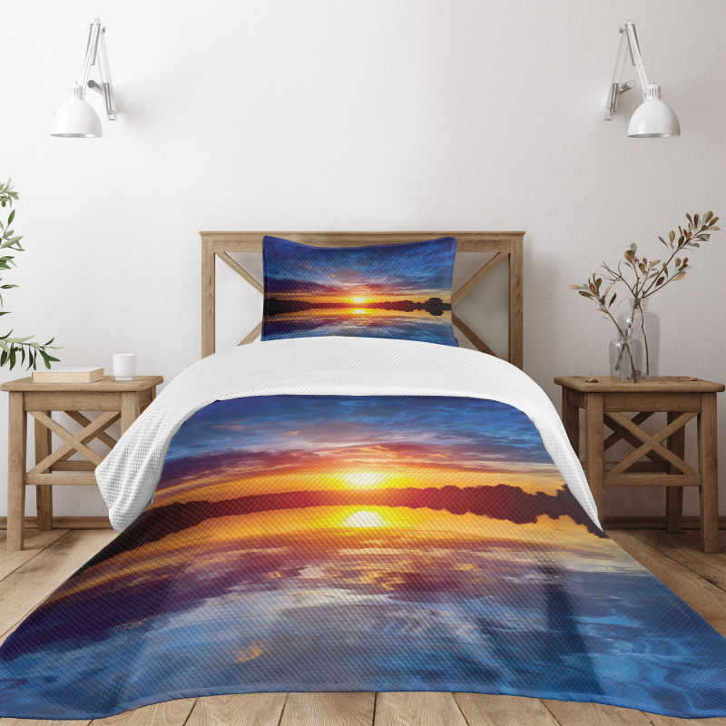 Dreamy Sunset Scenery Bedspread Set