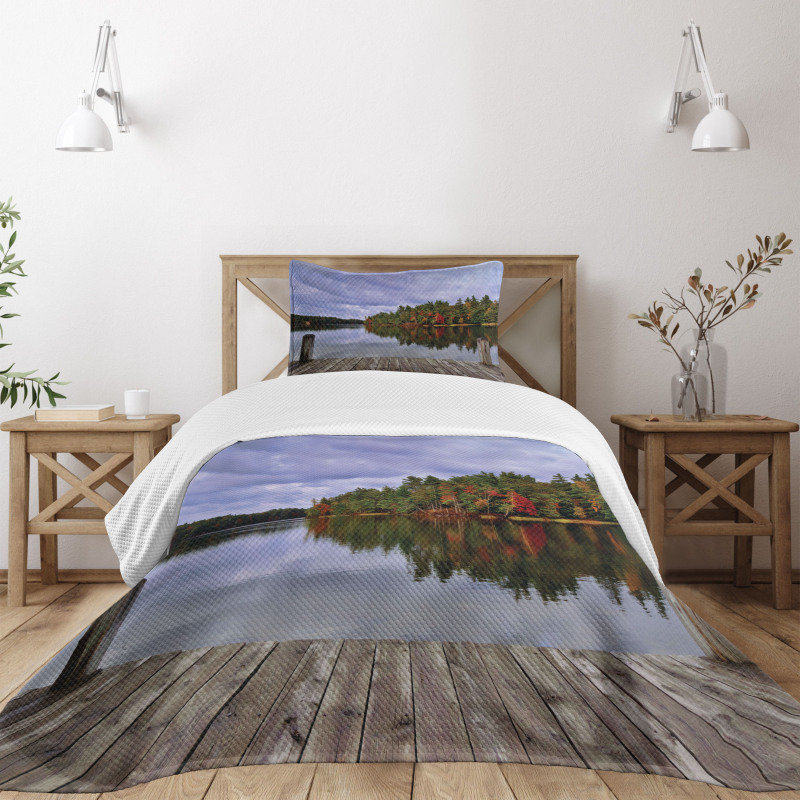 Wooden Dock Fall Splendor Bedspread Set