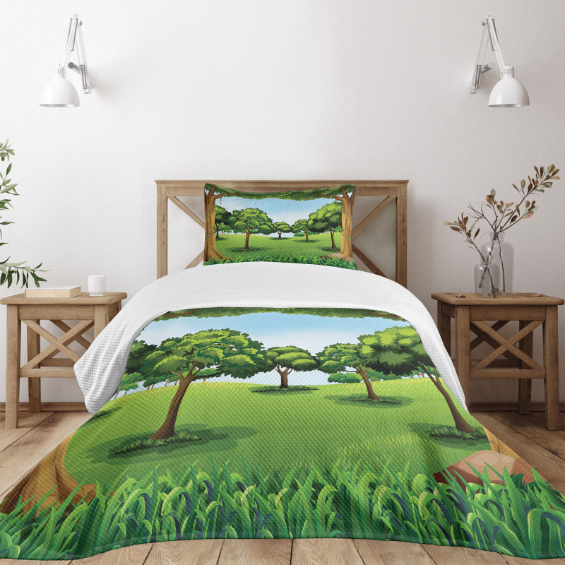 Nature Scene Summer Bedspread Set