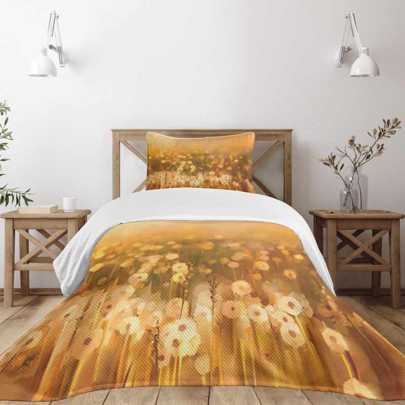 Vintage Spring Sunset Bedspread Set