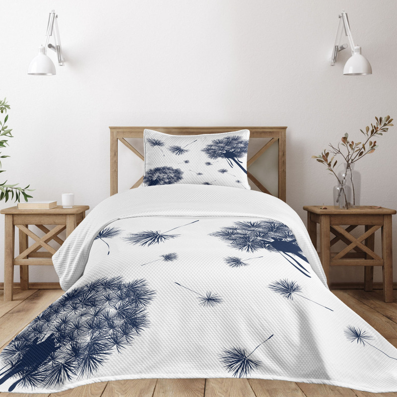 Flying Pollens Flower Bedspread Set