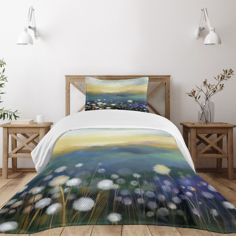 Oil Painting Flora Bedspread Set