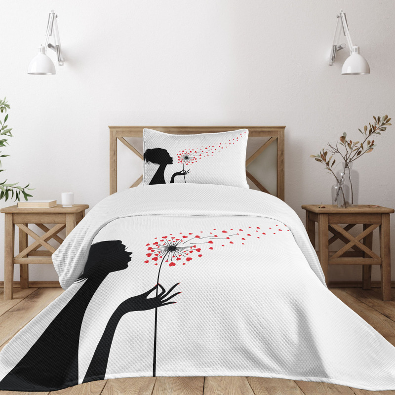 Woman with Dandelion Bedspread Set