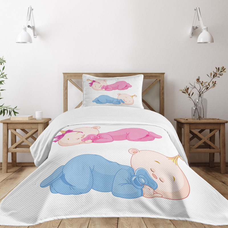 2 Charming Twins Asleep Bedspread Set