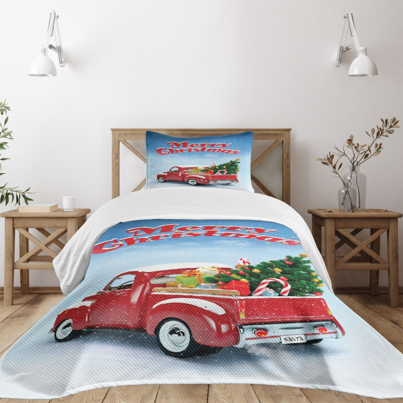 Pickup Truck Ornate Bedspread Set
