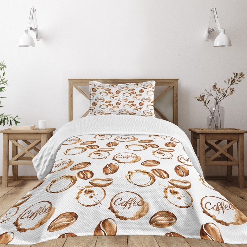 Java Stains Watercolor Bedspread Set