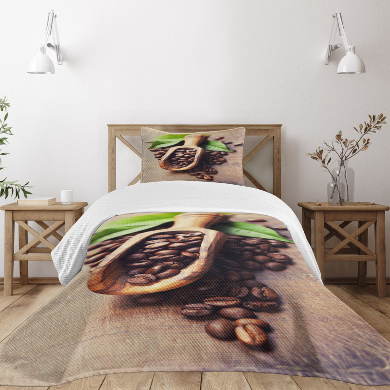 Coffee Plant on Table Bedspread Set