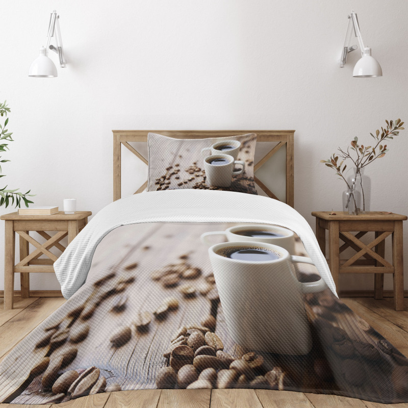 Espressos in Cups Table Bedspread Set