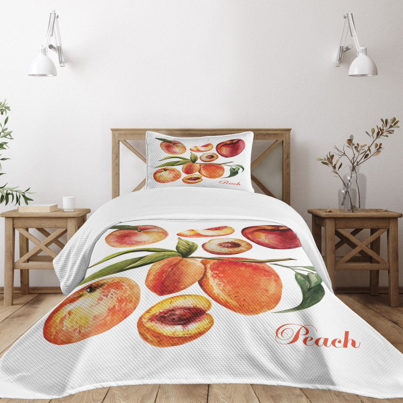 Delicious Nectarines Bedspread Set