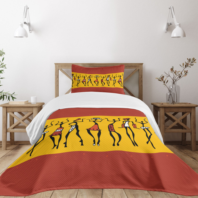 Dancing People Bedspread Set