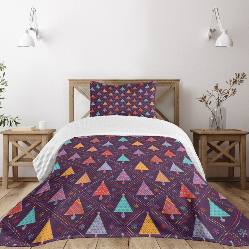 Tree Rhombus Bedspread Set