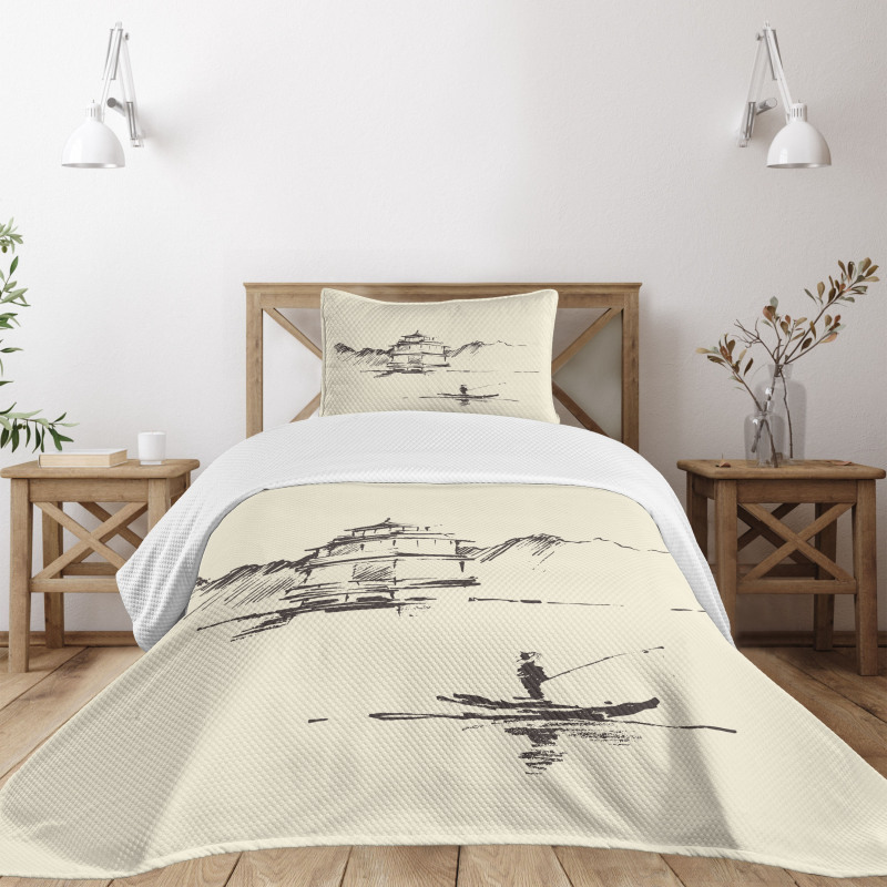 Pagoda Fisherman Bedspread Set