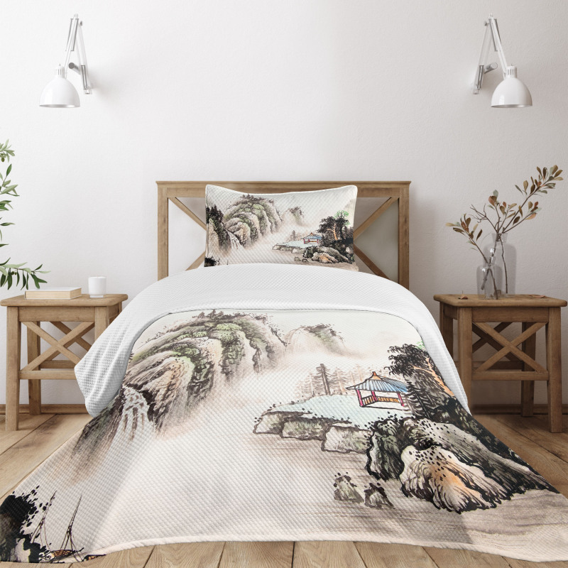 Watercolor Valley Bedspread Set