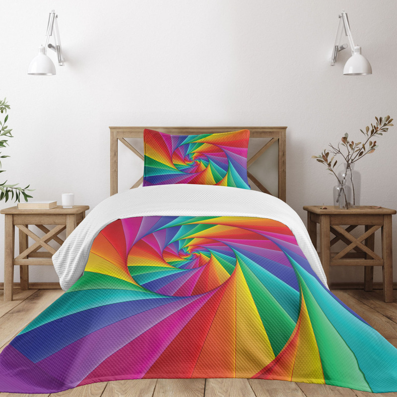 Abstract Art Vivid Swirl Bedspread Set