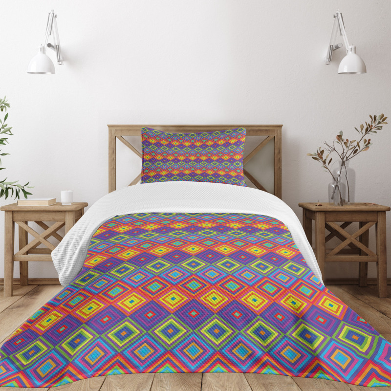 Hippie Vibrant Retro Bedspread Set