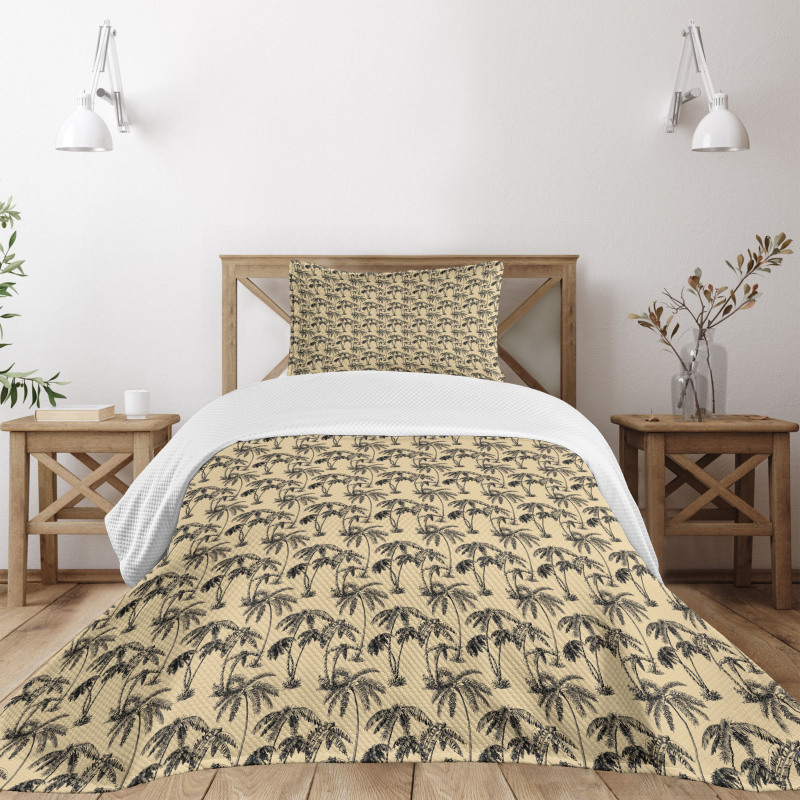 Tropical Palms Hawaii Bedspread Set