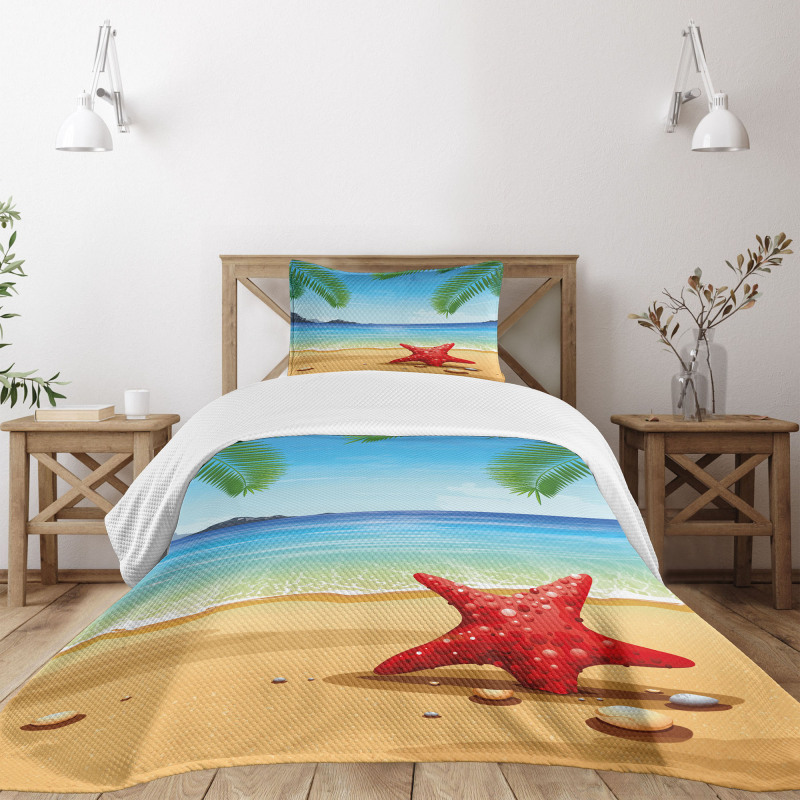 Starfish Ornate Design Bedspread Set