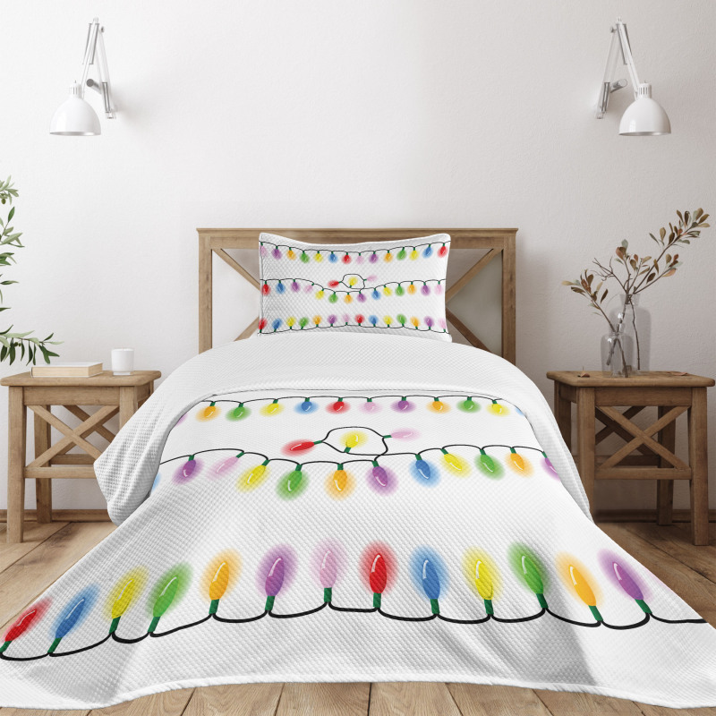 Vibrant Party Colors Bedspread Set