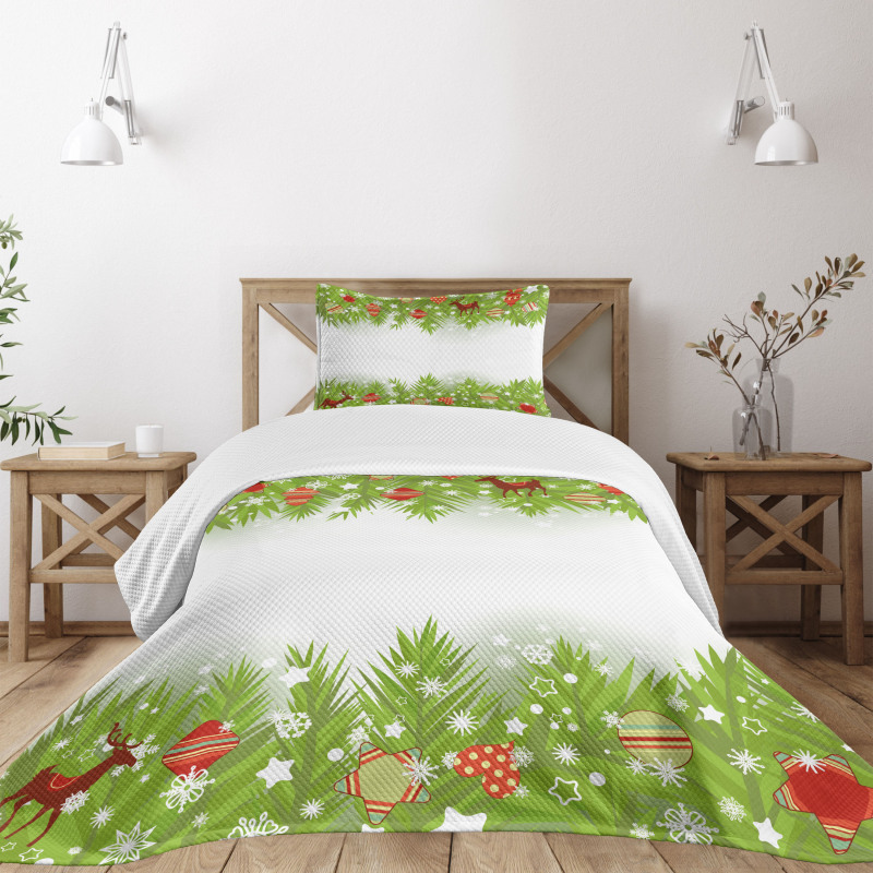 Coniferous Noel Tree Bedspread Set