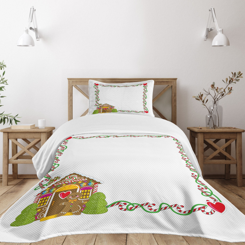 Gingerbread House Bedspread Set