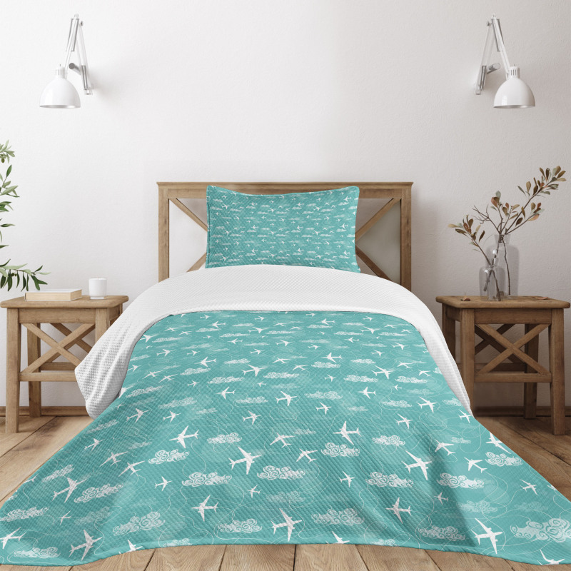 Disoriented Jet Flight Bedspread Set