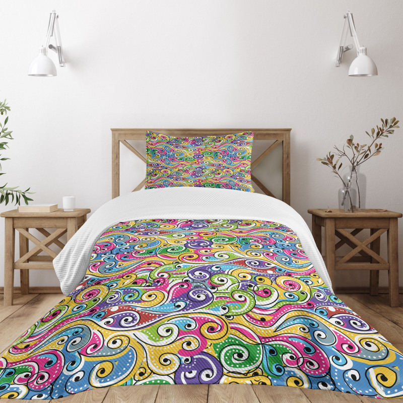 Funky Doodle Summer Art Bedspread Set