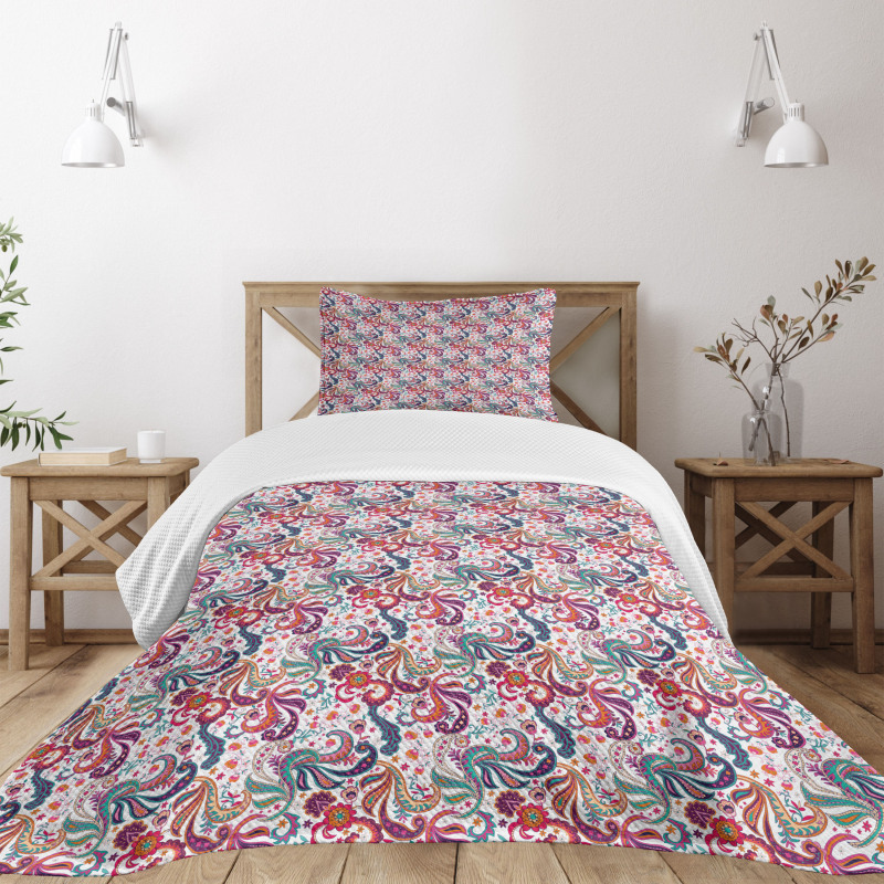 Colorful Floral Bedspread Set