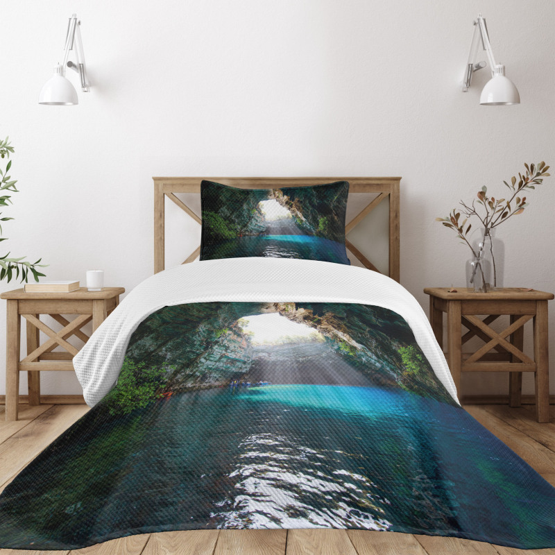 Melissani Lake Kefalonia Bedspread Set