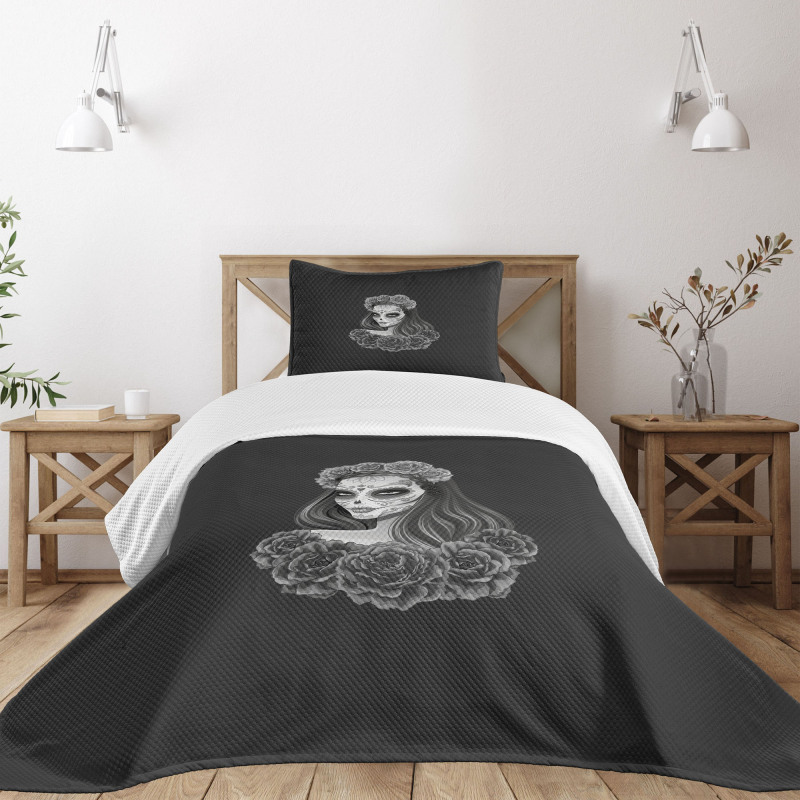 Calavera Girl Bedspread Set