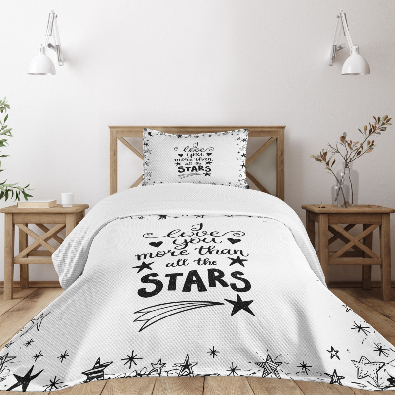 Stars for Loved Bedspread Set