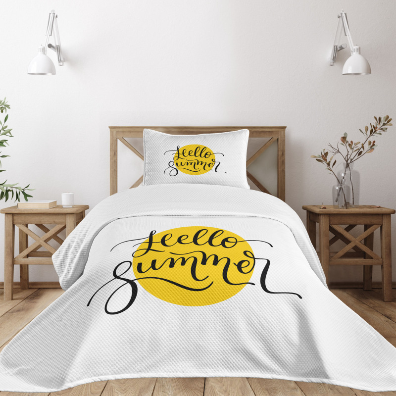 Letters on Yellow Bedspread Set