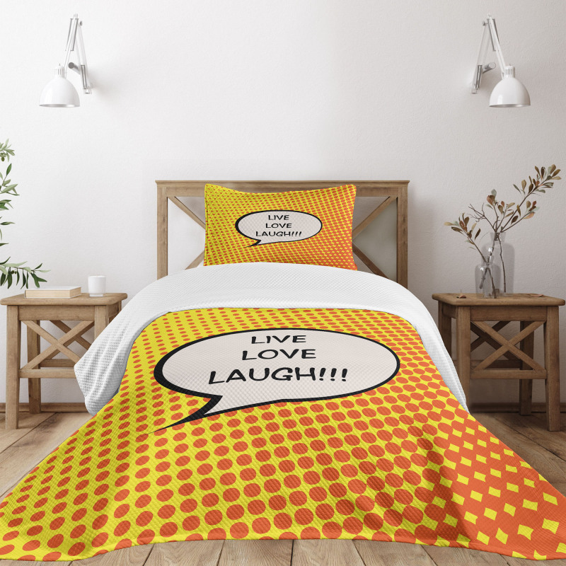 Speech Bubble Bedspread Set