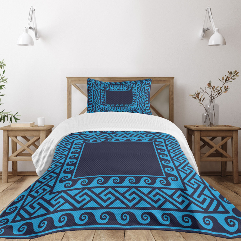 Swirl Waves Hellenic Bedspread Set