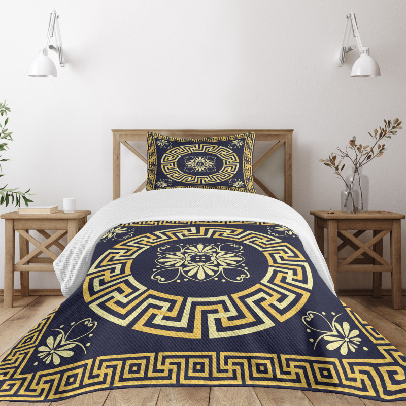 Retro Spring Meander Bedspread Set