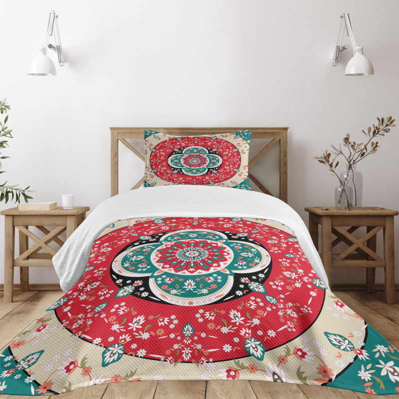 Circles Blooms Bedspread Set