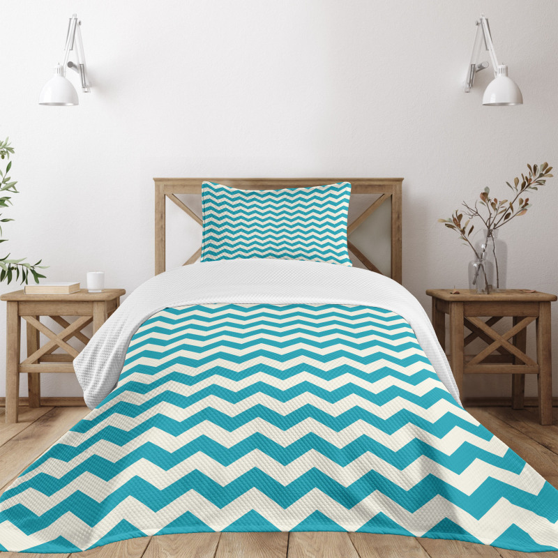 Abstract Chevron Lines Bedspread Set