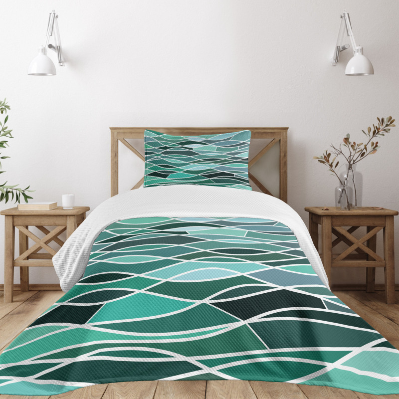 Stained Glass Composition Bedspread Set