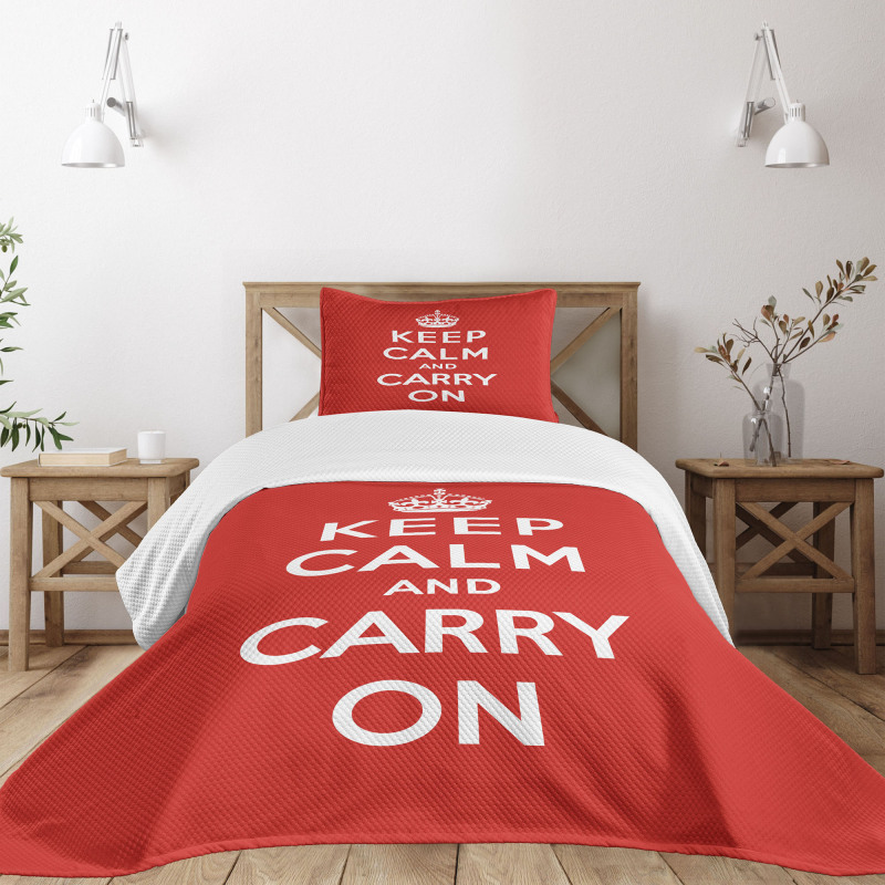 Royal UK Crown Red Bedspread Set