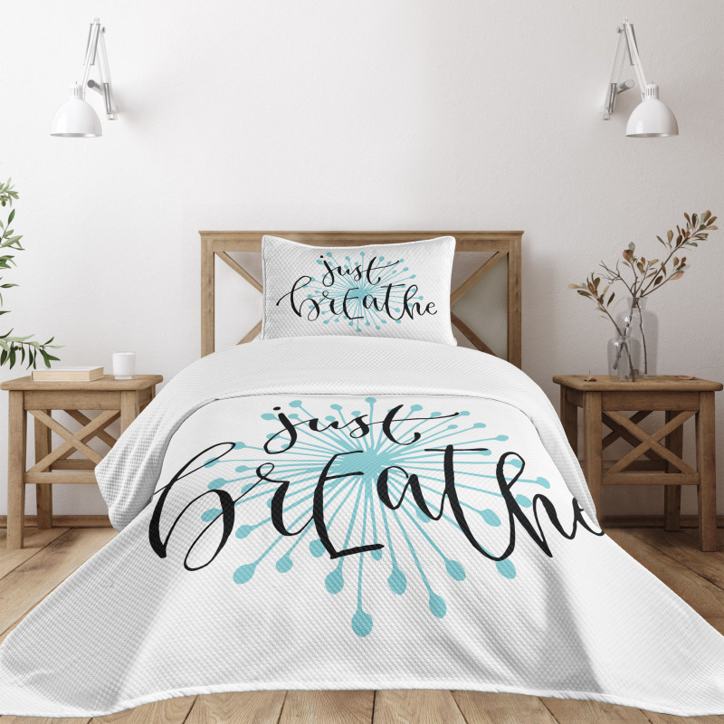 Optimistic Saying Bedspread Set