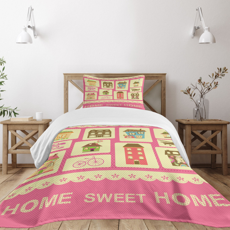 Retro Style Set Bedspread Set