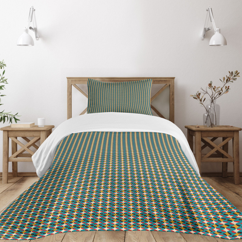 Abstract Wavy Line Art Bedspread Set