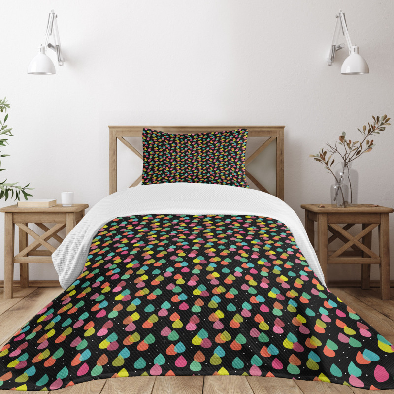 Abstract Raindrops Art Bedspread Set