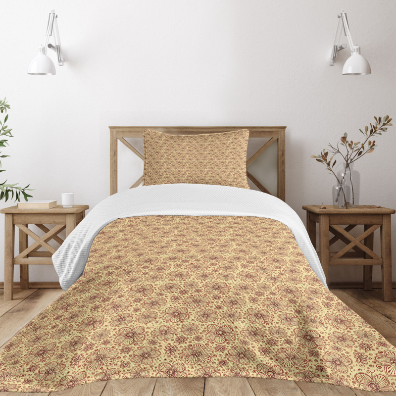 Blossoms Spirals Art Bedspread Set